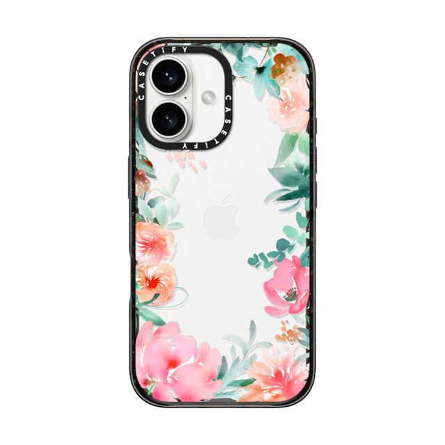 designlovefest x CASETiFY iPhone 16 Case Floral,Fine Art Black Impact Case Lush Floral Watercolor Transparent by Julie Song Ink Father's Day designlovefest x CASETiFY iPhone 16 Case Floral,Fine Art Black Impact Case Lush Floral Watercolor Transparent by Julie Song Ink Father's Day