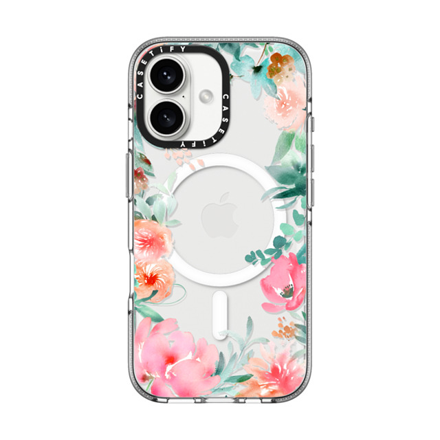 designlovefest x CASETiFY iPhone 16 Case Floral,Fine Art クリア クリア ケース MagSafe対応 Lush Floral Watercolor Transparent by Julie Song Ink Father's Day designlovefest x CASETiFY iPhone 16 Case Floral,Fine Art クリア クリア ケース MagSafe対応 Lush Floral Watercolor Transparent by Julie Song Ink Father's Day