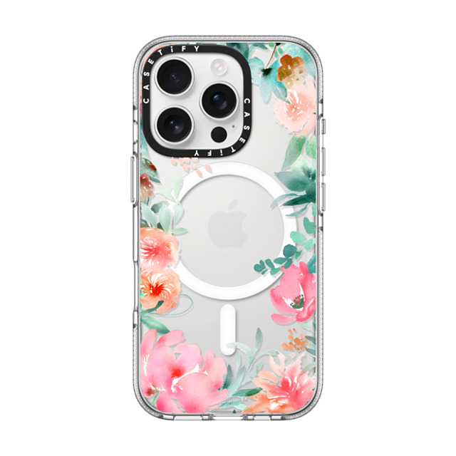designlovefest x CASETiFY iPhone 16 Pro Case Floral,Fine Art クリア クリア ケース MagSafe対応 Lush Floral Watercolor Transparent by Julie Song Ink Father's Day designlovefest x CASETiFY iPhone 16 Pro Case Floral,Fine Art クリア クリア ケース MagSafe対応 Lush Floral Watercolor Transparent by Julie Song Ink Father's Day
