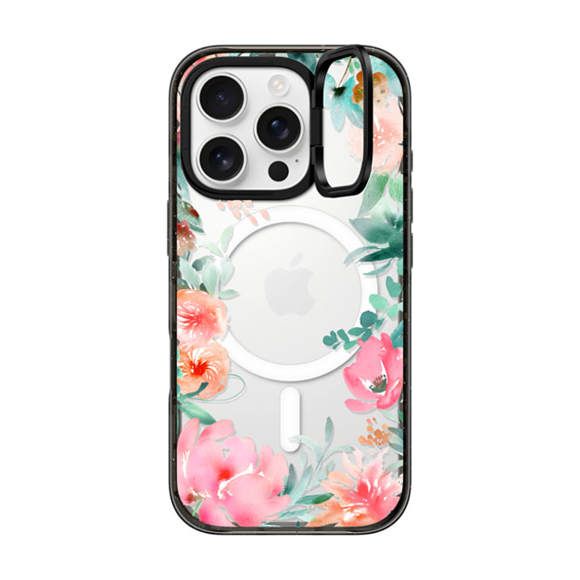 designlovefest x CASETiFY iPhone 16 Pro Case Floral,Fine Art Black インパクトリングスタンドケース MagSafe対応 Lush Floral Watercolor Transparent by Julie Song Ink Father's Day designlovefest x CASETiFY iPhone 16 Pro Case Floral,Fine Art Black インパクトリングスタンドケース MagSafe対応 Lush Floral Watercolor Transparent by Julie Song Ink Father's Day
