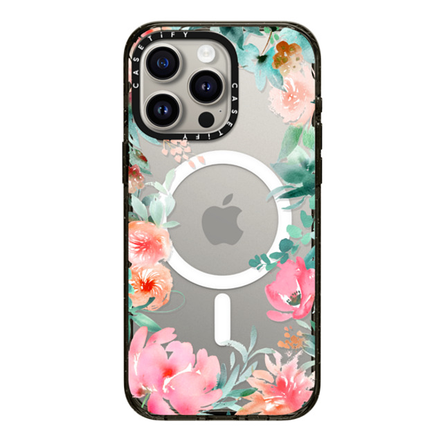 designlovefest x CASETiFY iPhone 15 Pro Max Case Floral,Fine Art Black Impact Case MagSafe Compatible Lush Floral Watercolor Transparent by Julie Song Ink Father's Day designlovefest x CASETiFY iPhone 15 Pro Max Case Floral,Fine Art Black Impact Case MagSafe Compatible Lush Floral Watercolor Transparent by Julie Song Ink Father's Day