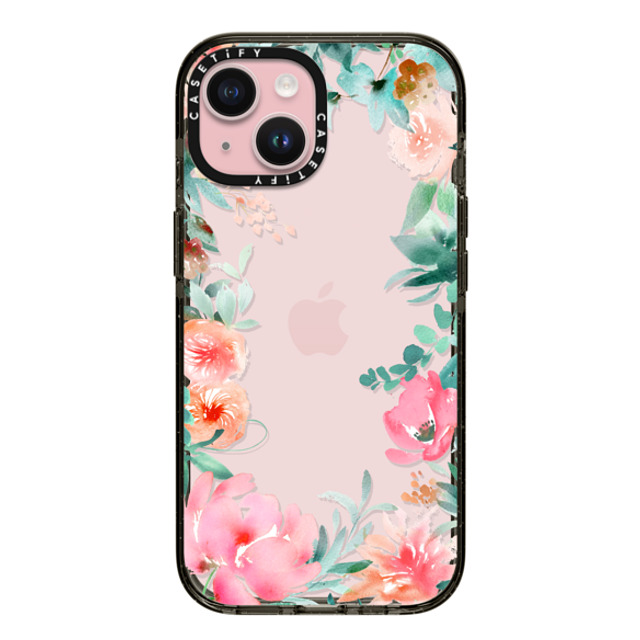 designlovefest x CASETiFY iPhone 15 Case Floral,Fine Art Black Impact Case Lush Floral Watercolor Transparent by Julie Song Ink Father's Day designlovefest x CASETiFY iPhone 15 Case Floral,Fine Art Black Impact Case Lush Floral Watercolor Transparent by Julie Song Ink Father's Day
