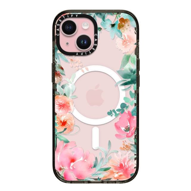 designlovefest x CASETiFY iPhone 15 Case Floral,Fine Art Black Impact Case MagSafe Compatible Lush Floral Watercolor Transparent by Julie Song Ink Father's Day designlovefest x CASETiFY iPhone 15 Case Floral,Fine Art Black Impact Case MagSafe Compatible Lush Floral Watercolor Transparent by Julie Song Ink Father's Day