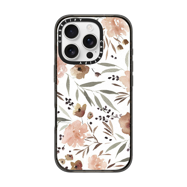 designlovefest x CASETiFY iPhone 16 Pro ケース Floral ブラック インパクトケース Spring Floral Father's Day designlovefest x CASETiFY iPhone 16 Pro ケース Floral ブラック インパクトケース Spring Floral Father's Day