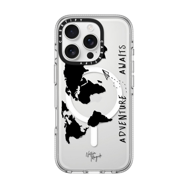 Nature Magick x CASETiFY iPhone 16 Pro Case Clear Clear Case MagSafe Compatible World Map Adventure Awaits Travel Case Black by Nature Magick Mother's Day Nature Magick x CASETiFY iPhone 16 Pro Case Clear Clear Case MagSafe Compatible World Map Adventure Awaits Travel Case Black by Nature Magick Mother's Day