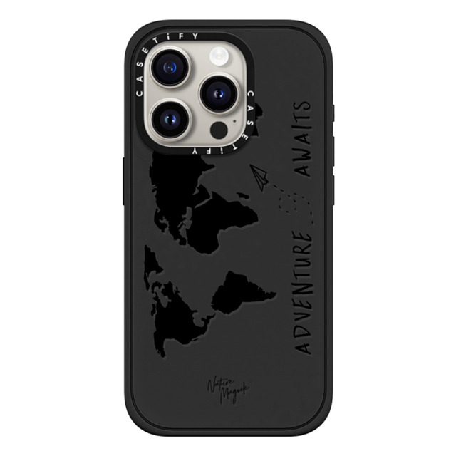 Nature Magick x CASETiFY iPhone 15 Pro Case マットブラック Impact Case MagSafe Compatible World Map Adventure Awaits Travel Case Black by Nature Magick Mother's Day Nature Magick x CASETiFY iPhone 15 Pro Case マットブラック Impact Case MagSafe Compatible World Map Adventure Awaits Travel Case Black by Nature Magick Mother's Day