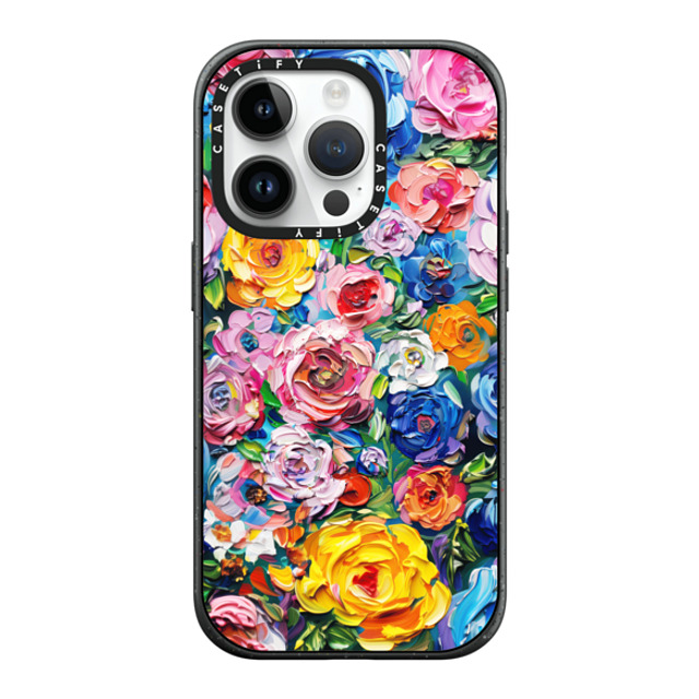 Nature Magick x CASETiFY iPhone 14 Pro ケース マットブラック インパクトケース MagSafe対応 Las Vegas Summer Floral Fun