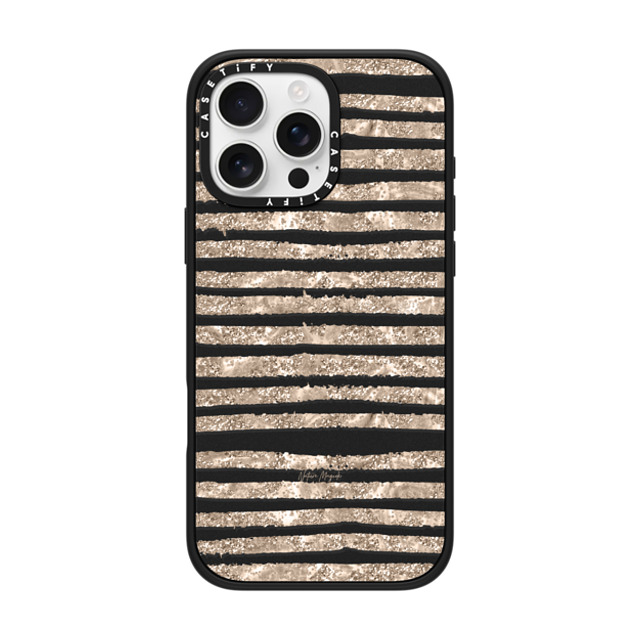 Nature Magick x CASETiFY iPhone 16 Pro Max ケース マットブラック インパクトケース Champagne Stripe by Nature Magick