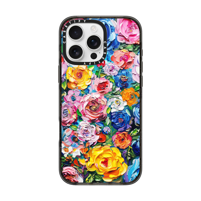 Nature Magick x CASETiFY iPhone 16 Pro Max ケース ブラック インパクトケース MagSafe対応 Las Vegas Summer Floral Fun