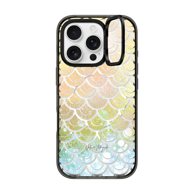 Nature Magick x CASETiFY iPhone 16 Pro ケース ブラック インパクトリングスタンドケース MagSafe対応 Mermaid Tail Ocean Sea Fish Scales Rainbow by Nature Magick Mother's Day Nature Magick x CASETiFY iPhone 16 Pro ケース ブラック インパクトリングスタンドケース MagSafe対応 Mermaid Tail Ocean Sea Fish Scales Rainbow by Nature Magick Mother's Day