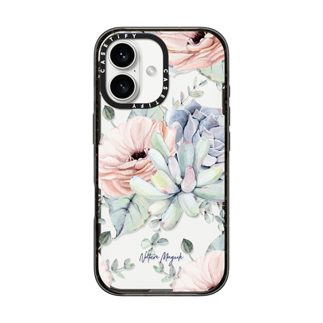 Nature Magick x CASETiFY iPhone 16 Case Floral Black Impact Case Pretty Succulents by Nature Magick Father's Day Nature Magick x CASETiFY iPhone 16 Case Floral Black Impact Case Pretty Succulents by Nature Magick Father's Day