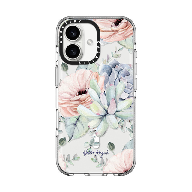 Nature Magick x CASETiFY iPhone 16 Case Floral Clear Clear Case MagSafe Compatible Pretty Succulents by Nature Magick Father's Day Nature Magick x CASETiFY iPhone 16 Case Floral Clear Clear Case MagSafe Compatible Pretty Succulents by Nature Magick Father's Day