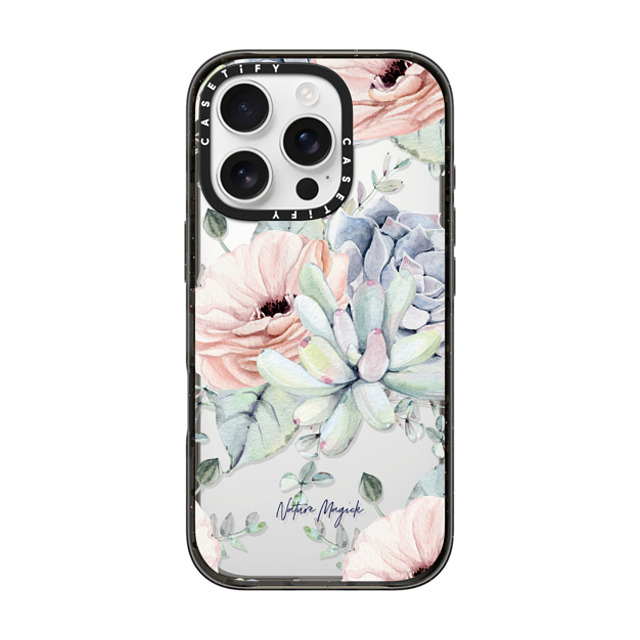 Nature Magick x CASETiFY iPhone 16 Pro Case Floral Black インパクトケース Pretty Succulents by Nature Magick Mother's Day Nature Magick x CASETiFY iPhone 16 Pro Case Floral Black インパクトケース Pretty Succulents by Nature Magick Mother's Day