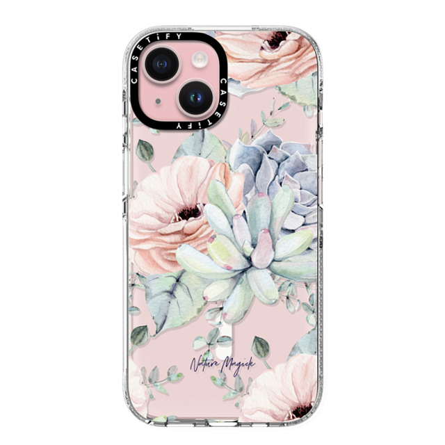 Nature Magick x CASETiFY iPhone 15 Case Floral Clear Clear Case MagSafe Compatible Pretty Succulents by Nature Magick Mother's Day Nature Magick x CASETiFY iPhone 15 Case Floral Clear Clear Case MagSafe Compatible Pretty Succulents by Nature Magick Mother's Day