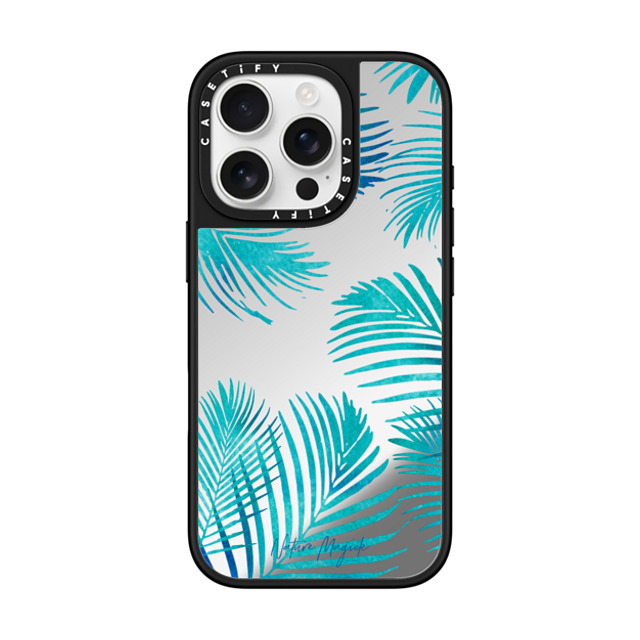 Nature Magick x CASETiFY iPhone 16 Pro ケース Silver on Black ミラーケース MagSafe対応 Island Whisper by Nature Magick Father's Day Nature Magick x CASETiFY iPhone 16 Pro ケース Silver on Black ミラーケース MagSafe対応 Island Whisper by Nature Magick Father's Day