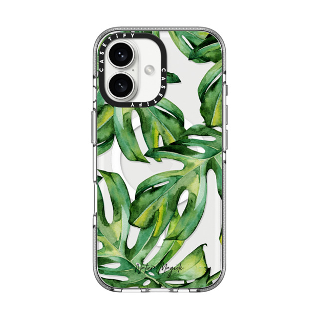 Nature Magick x CASETiFY iPhone 16 ケース クリア クリア ケース MagSafe対応 Green Monstera by Nature Magick Back to School Nature Magick x CASETiFY iPhone 16 ケース クリア クリア ケース MagSafe対応 Green Monstera by Nature Magick Back to School