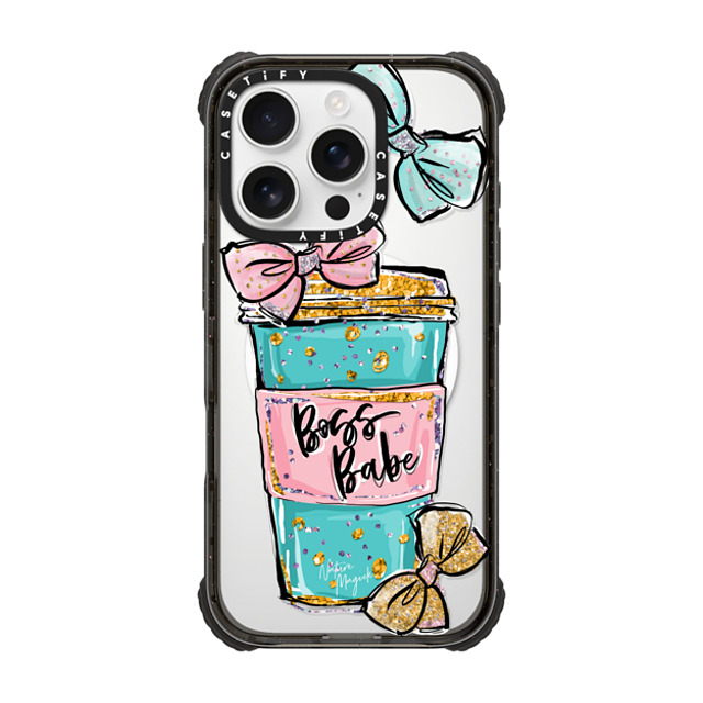 Nature Magick x CASETiFY iPhone 16 Pro Case Black ウルトラ インパクトケース MagSafe 対応 Boss Babe Coffee Cup with Bows Gold Teal Pink by Nature Magick Nature Magick x CASETiFY iPhone 16 Pro Case Black ウルトラ インパクトケース MagSafe 対応 Boss Babe Coffee Cup with Bows Gold Teal Pink by Nature Magick