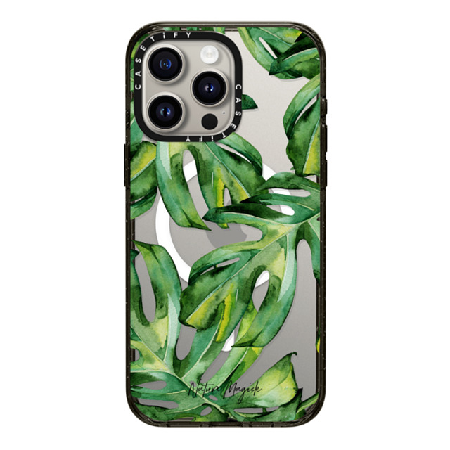 Nature Magick x CASETiFY iPhone 15 Pro Max Case Black Impact Case MagSafe Compatible Green Monstera by Nature Magick Back to School Nature Magick x CASETiFY iPhone 15 Pro Max Case Black Impact Case MagSafe Compatible Green Monstera by Nature Magick Back to School