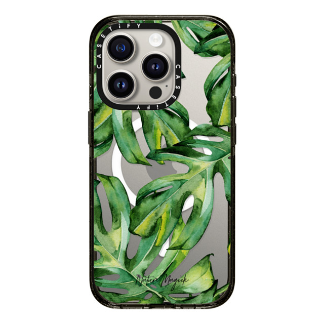 Nature Magick x CASETiFY iPhone 15 Pro Case Black Impact Case MagSafe Compatible Green Monstera by Nature Magick Back to School Nature Magick x CASETiFY iPhone 15 Pro Case Black Impact Case MagSafe Compatible Green Monstera by Nature Magick Back to School