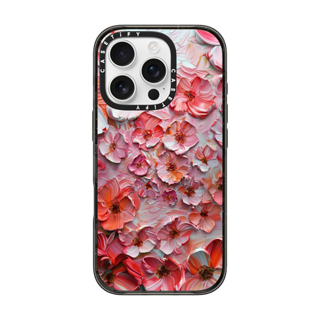 Nature Magick x CASETiFY iPhone 16 Pro ケース ブラック インパクトケース MagSafe対応 Barcelona Flower Rose Garden Father's Day Nature Magick x CASETiFY iPhone 16 Pro ケース ブラック インパクトケース MagSafe対応 Barcelona Flower Rose Garden Father's Day