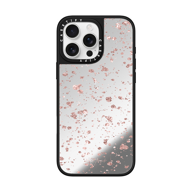 Nature Magick x CASETiFY iPhone 16 Pro Max Case Silver on Black ミラーケース MagSafe対応 Glittery Pink Dots by Nature Magick Back to School Nature Magick x CASETiFY iPhone 16 Pro Max Case Silver on Black ミラーケース MagSafe対応 Glittery Pink Dots by Nature Magick Back to School