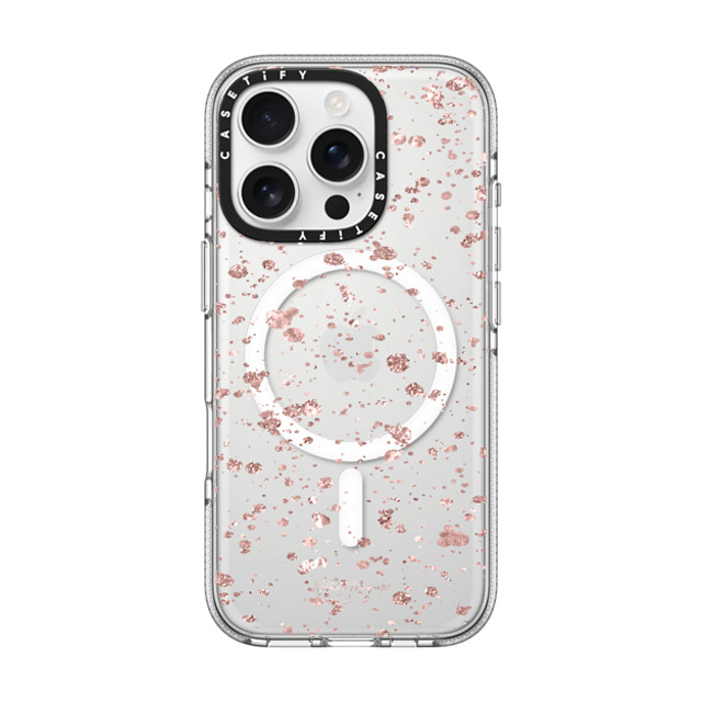 Nature Magick x CASETiFY iPhone 16 Pro ケース クリア クリア ケース MagSafe対応 Glittery Pink Dots by Nature Magick Father's Day Nature Magick x CASETiFY iPhone 16 Pro ケース クリア クリア ケース MagSafe対応 Glittery Pink Dots by Nature Magick Father's Day