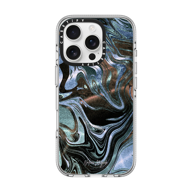 Nature Magick x CASETiFY iPhone 16 Pro ケース クリア クリア ケース MagSafe対応 Deep Sea Blue Marble by Nature Magick