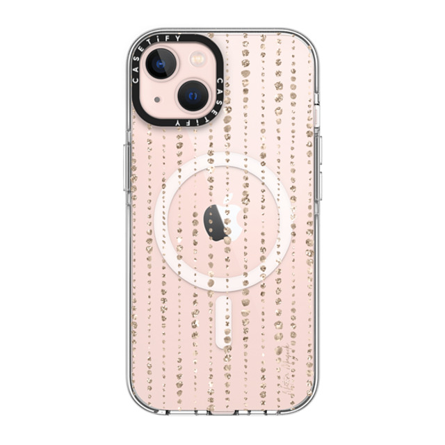 Nature Magick x CASETiFY iPhone 13 ケース クリア クリア ケース MagSafe対応 Brinley by Nature Magick - Gold Glitter + Clear