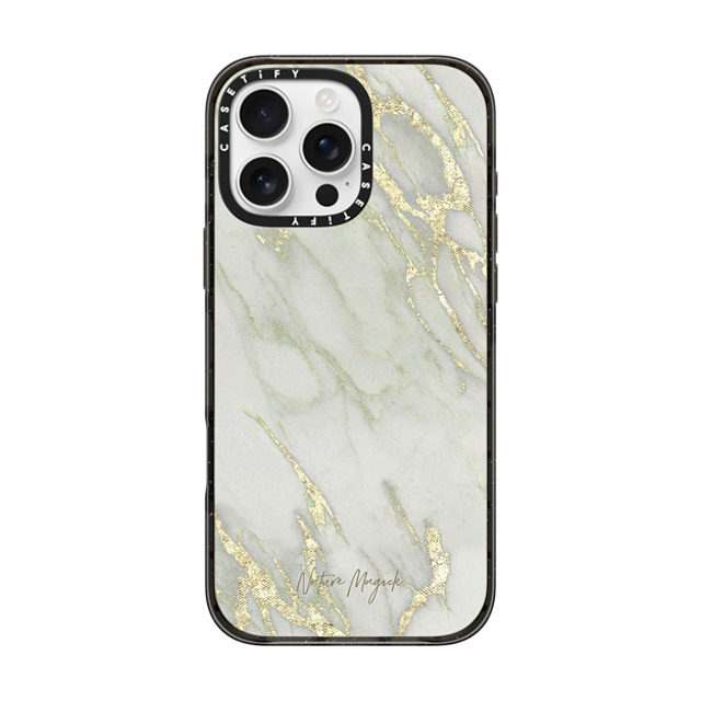 Nature Magick x CASETiFY iPhone 16 Pro Max Case Black インパクトケース Gold Marble by Nature Magick - Golden White Agate Mother's Day Nature Magick x CASETiFY iPhone 16 Pro Max Case Black インパクトケース Gold Marble by Nature Magick - Golden White Agate Mother's Day