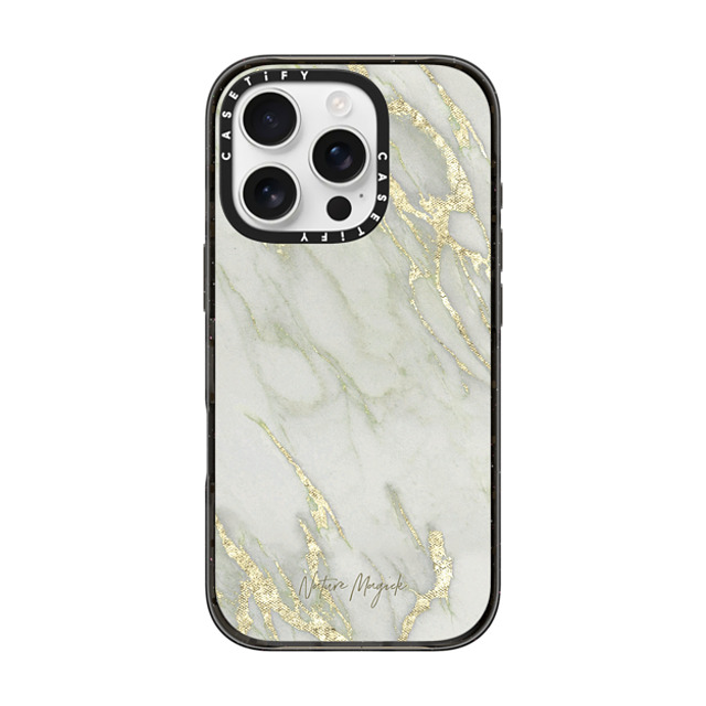 Nature Magick x CASETiFY iPhone 16 Pro Case Black インパクトケース Gold Marble by Nature Magick - Golden White Agate Mother's Day Nature Magick x CASETiFY iPhone 16 Pro Case Black インパクトケース Gold Marble by Nature Magick - Golden White Agate Mother's Day
