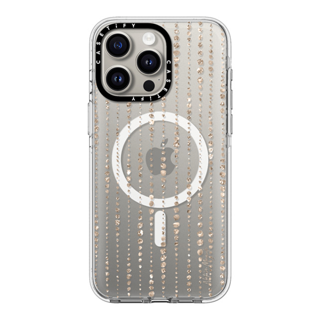 Nature Magick x CASETiFY iPhone 15 Pro Max ケース クリア クリア ケース MagSafe対応 Brinley by Nature Magick - Gold Glitter + Clear