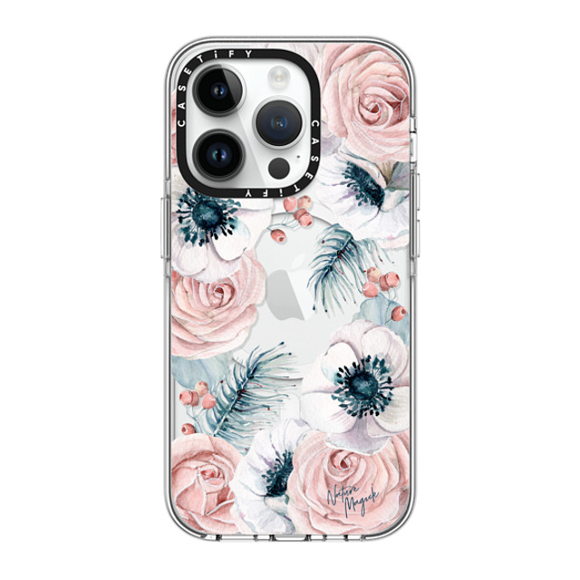 Nature Magick x CASETiFY iPhone 14 Pro ケース クリア クリア ケース MagSafe対応 Winter Blossom Love by Nature Magick