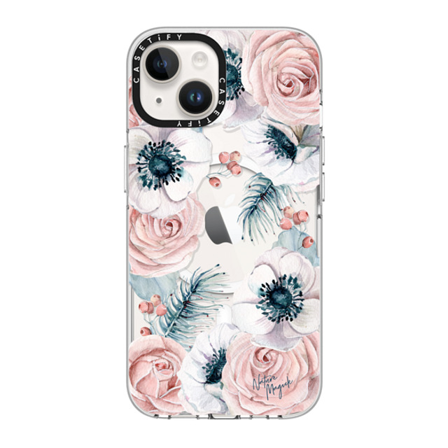 Nature Magick x CASETiFY iPhone 14 ケース クリア クリア ケース MagSafe対応 Winter Blossom Love by Nature Magick