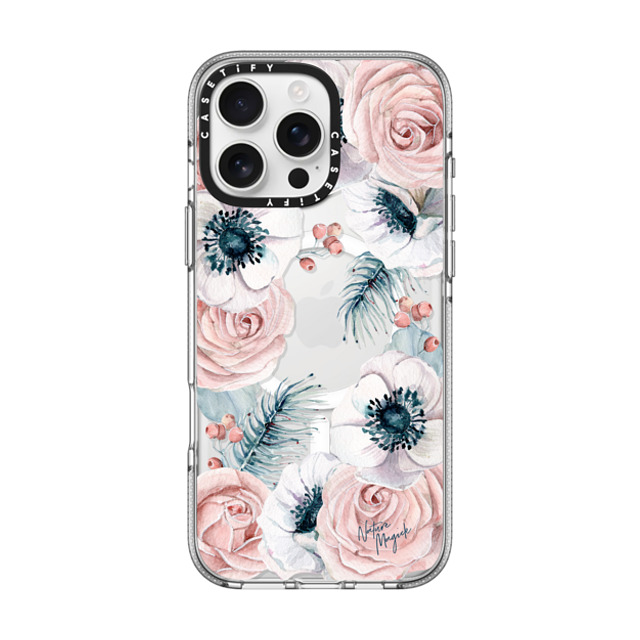 Nature Magick x CASETiFY iPhone 16 Pro Max ケース クリア クリア ケース MagSafe対応 Winter Blossom Love by Nature Magick