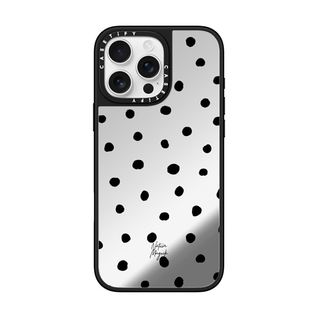 Nature Magick x CASETiFY iPhone 16 Pro Max Case Silver on Black ミラーケース MagSafe対応 Pretty Dot by Nature Magick - Black + Clear Back to School Nature Magick x CASETiFY iPhone 16 Pro Max Case Silver on Black ミラーケース MagSafe対応 Pretty Dot by Nature Magick - Black + Clear Back to School