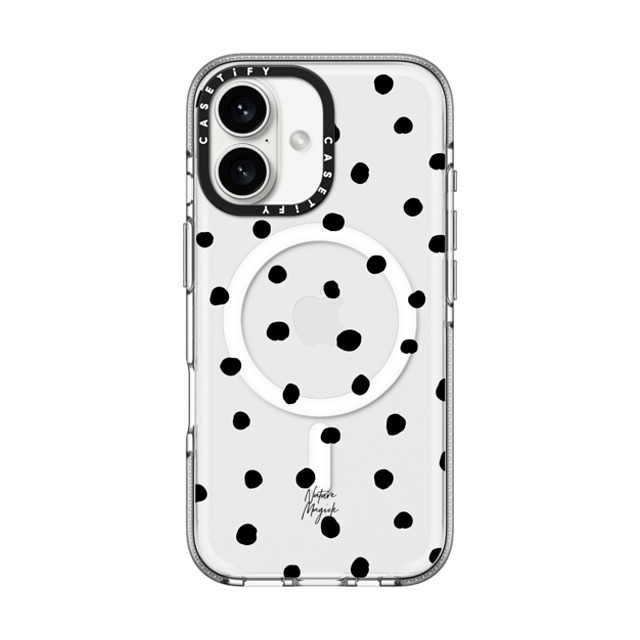 Nature Magick x CASETiFY iPhone 16 Case クリア クリア ケース MagSafe対応 Pretty Dot by Nature Magick - Black + Clear Back to School Nature Magick x CASETiFY iPhone 16 Case クリア クリア ケース MagSafe対応 Pretty Dot by Nature Magick - Black + Clear Back to School