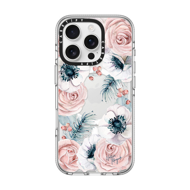 Nature Magick x CASETiFY iPhone 16 Pro ケース クリア クリア ケース MagSafe対応 Winter Blossom Love by Nature Magick