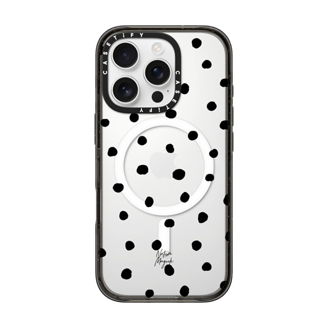Nature Magick x CASETiFY iPhone 16 Pro Case Black Impact Case MagSafe Compatible Pretty Dot by Nature Magick - Black + Clear Back to School Nature Magick x CASETiFY iPhone 16 Pro Case Black Impact Case MagSafe Compatible Pretty Dot by Nature Magick - Black + Clear Back to School