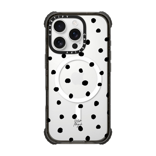 Nature Magick x CASETiFY iPhone 16 Pro ケース ブラック ウルトラ インパクトケース MagSafe 対応 Pretty Dot by Nature Magick - Black + Clear Father's Day Nature Magick x CASETiFY iPhone 16 Pro ケース ブラック ウルトラ インパクトケース MagSafe 対応 Pretty Dot by Nature Magick - Black + Clear Father's Day