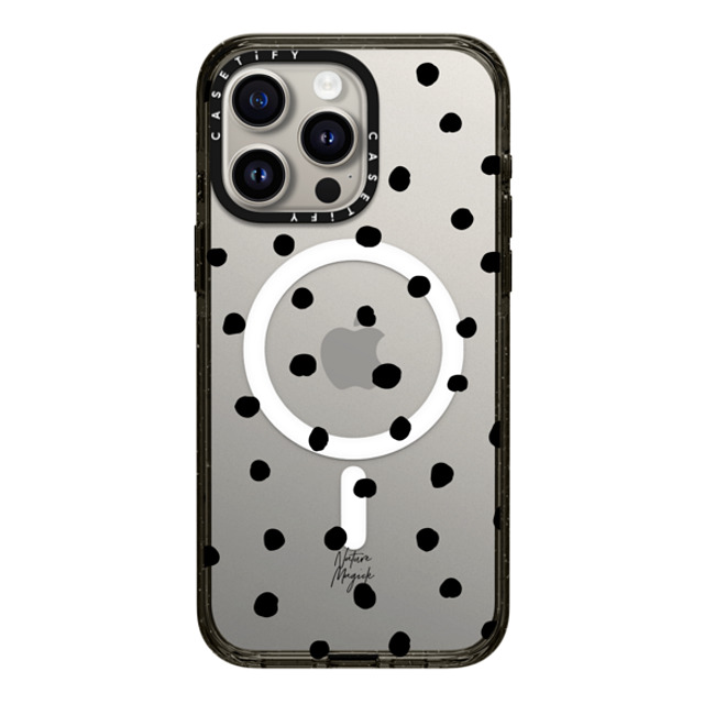 Nature Magick x CASETiFY iPhone 15 Pro Max Case Black Impact Case MagSafe Compatible Pretty Dot by Nature Magick - Black + Clear Back to School Nature Magick x CASETiFY iPhone 15 Pro Max Case Black Impact Case MagSafe Compatible Pretty Dot by Nature Magick - Black + Clear Back to School