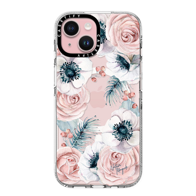 Nature Magick x CASETiFY iPhone 15 ケース クリア クリア ケース MagSafe対応 Winter Blossom Love by Nature Magick