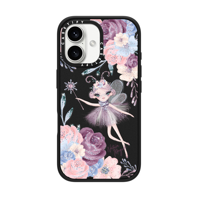 Nature Magick x CASETiFY iPhone 16 ケース Floral,Cartoon マットブラック インパクトケース MagSafe対応 Winter Fairy Garden Floral by Nature Magick Father's Day Nature Magick x CASETiFY iPhone 16 ケース Floral,Cartoon マットブラック インパクトケース MagSafe対応 Winter Fairy Garden Floral by Nature Magick Father's Day