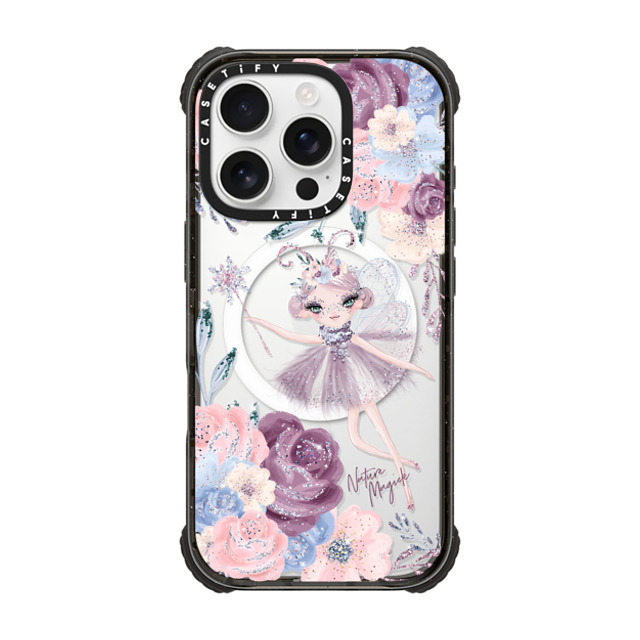 Nature Magick x CASETiFY iPhone 16 Pro ケース Floral,Cartoon ブラック ウルトラ インパクトケース MagSafe 対応 Winter Fairy Garden Floral by Nature Magick Father's Day Nature Magick x CASETiFY iPhone 16 Pro ケース Floral,Cartoon ブラック ウルトラ インパクトケース MagSafe 対応 Winter Fairy Garden Floral by Nature Magick Father's Day