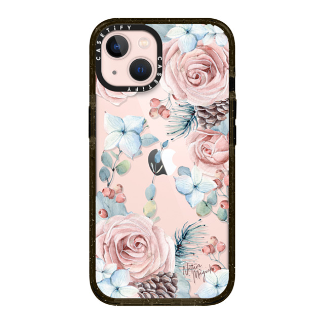 Nature Magick x CASETiFY iPhone 13 ケース ブラック インパクトケース Winter Woods Roses in the Forest by Nature Magick