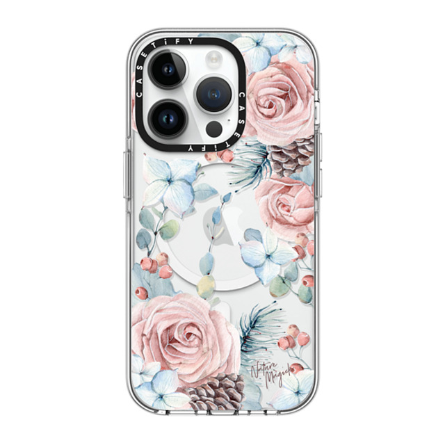 Nature Magick x CASETiFY iPhone 14 Pro Case Clear Clear Case MagSafe Compatible Winter Woods Roses in the Forest by Nature Magick Nature Magick x CASETiFY iPhone 14 Pro Case Clear Clear Case MagSafe Compatible Winter Woods Roses in the Forest by Nature Magick