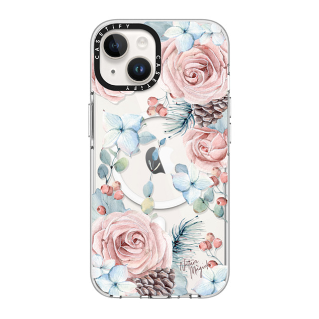 Nature Magick x CASETiFY iPhone 14 ケース クリア クリア ケース MagSafe対応 Winter Woods Roses in the Forest by Nature Magick