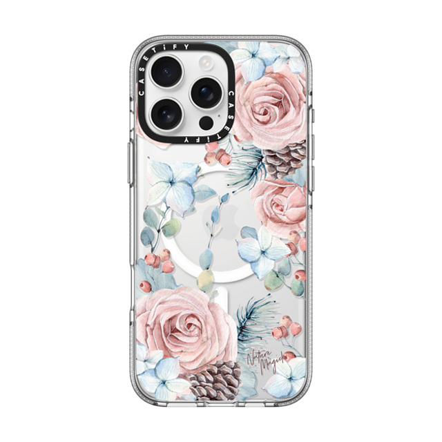 Nature Magick x CASETiFY iPhone 16 Pro Max ケース クリア クリア ケース MagSafe対応 Winter Woods Roses in the Forest by Nature Magick