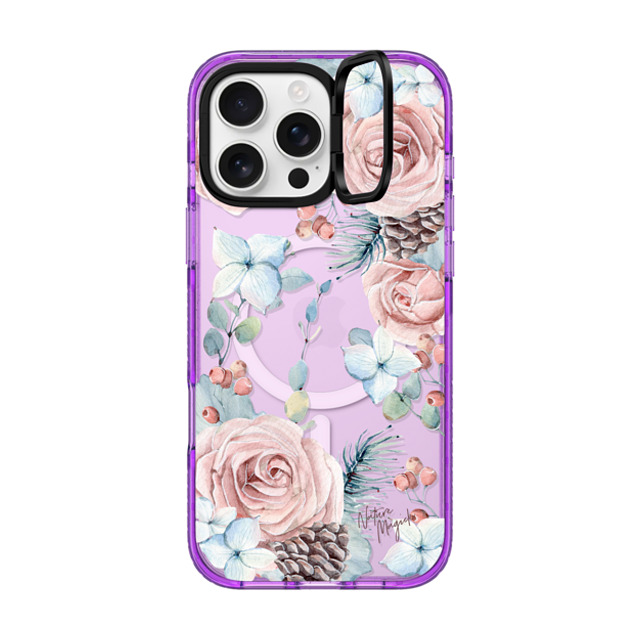 Nature Magick x CASETiFY iPhone 16 Pro Max ケース Floral,Christmas パープル インパクトリングスタンドケース MagSafe対応 Winter Woods Roses in the Forest by Nature Magick Father's Day Nature Magick x CASETiFY iPhone 16 Pro Max ケース Floral,Christmas パープル インパクトリングスタンドケース MagSafe対応 Winter Woods Roses in the Forest by Nature Magick Father's Day