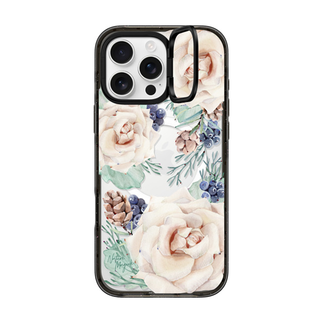 Nature Magick x CASETiFY iPhone 16 Pro Max Case Floral,Christmas Black インパクトリングスタンドケース MagSafe対応 Winter Floral Woods Cream Roses, Pinecones and Berries by Nature Magick Father's Day Nature Magick x CASETiFY iPhone 16 Pro Max Case Floral,Christmas Black インパクトリングスタンドケース MagSafe対応 Winter Floral Woods Cream Roses, Pinecones and Berries by Nature Magick Father's Day