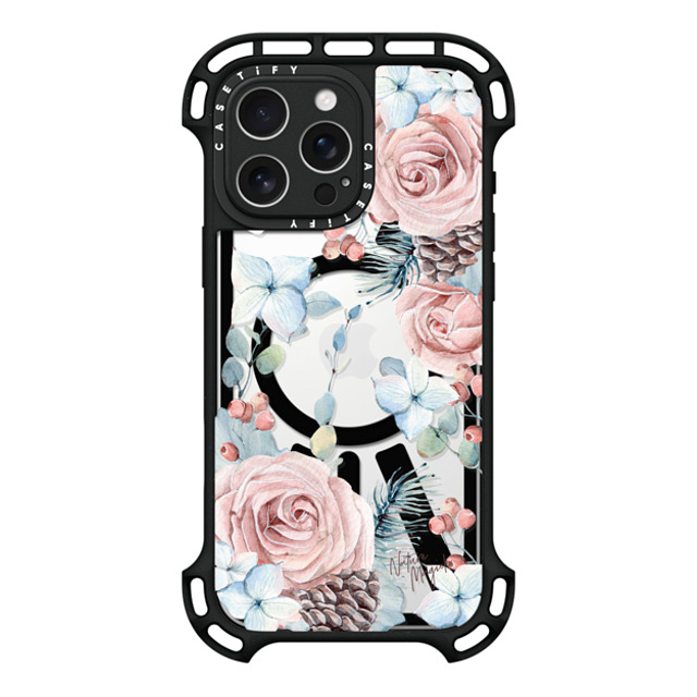 Nature Magick x CASETiFY iPhone 16 Pro Max ケース ブラック ウルトラ バウンスケース MagSafe対応 Winter Woods Roses in the Forest by Nature Magick